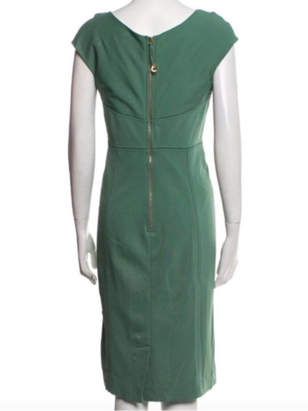 Green Cap-Sleeve Sheath Dress - Classic Work to Evening